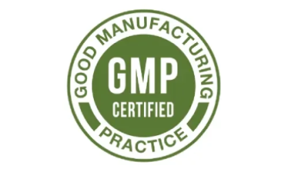 Good Manufacturing Practice certified badge