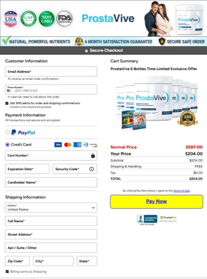 ProstaVive secure payment: reliable, encrypted transactions for a safe and worry-free purchase experience